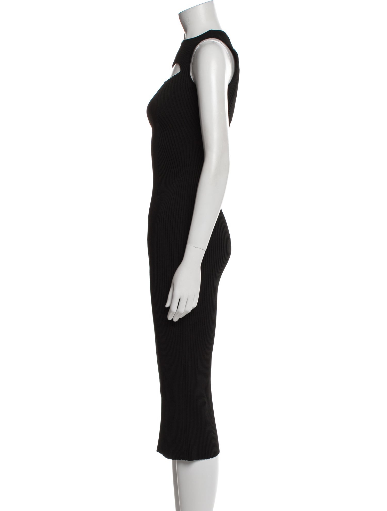 Alexander McQueen Mock Neck Midi Length Dress