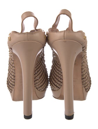 Alexander McQueen Leather Studded Accents T-Strap Pumps