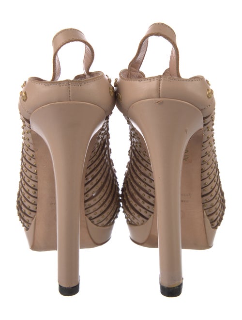 Alexander McQueen Leather Studded Accents T-Strap Pumps