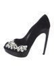 Alexander McQueen Suede Graphic Print Pumps
