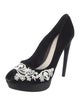Alexander McQueen Suede Graphic Print Pumps