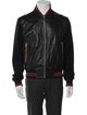 McQ Alexander McQueen Goat Leather Striped Bomber Jacket