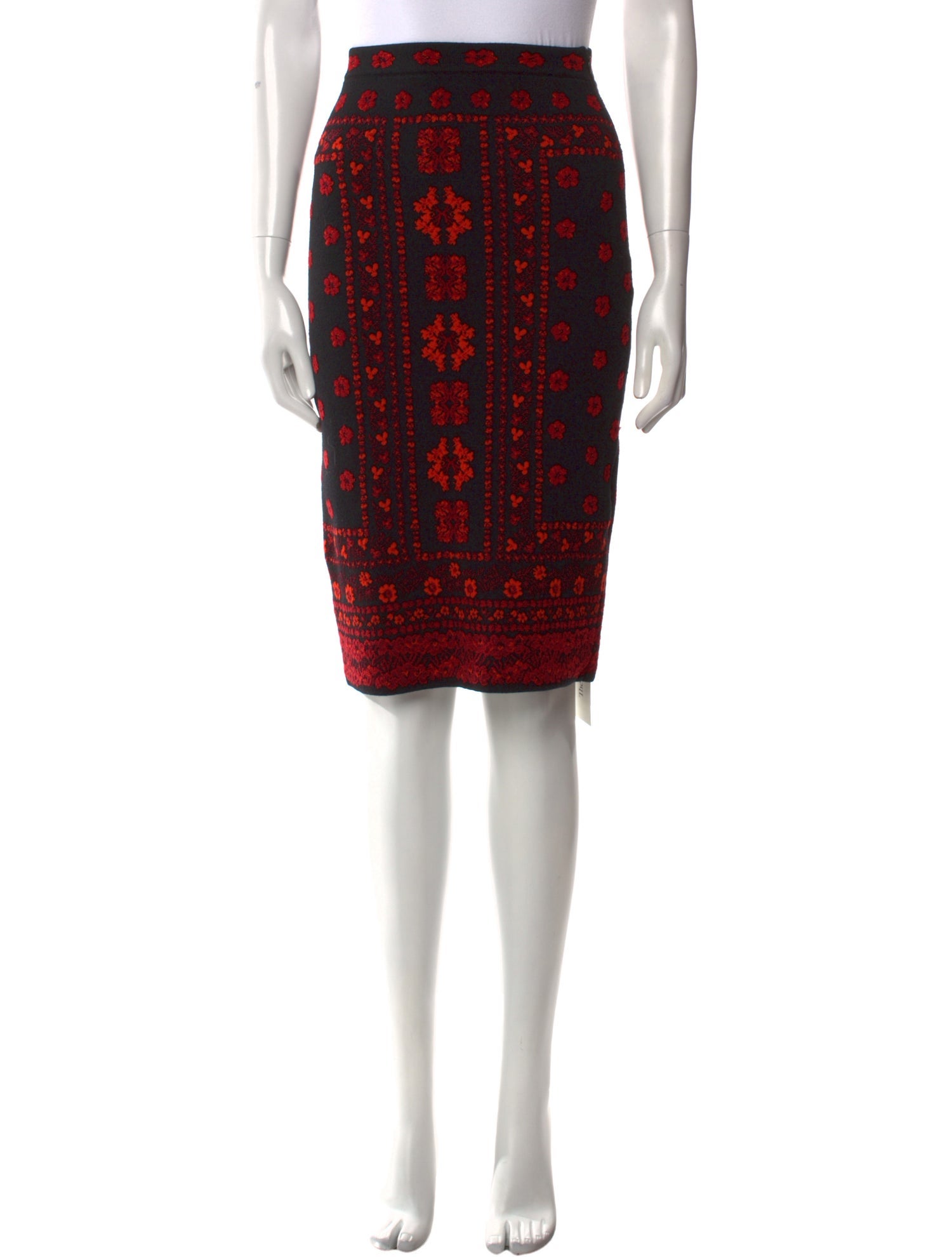 Alexander McQueen Wool Knee-Length Skirt