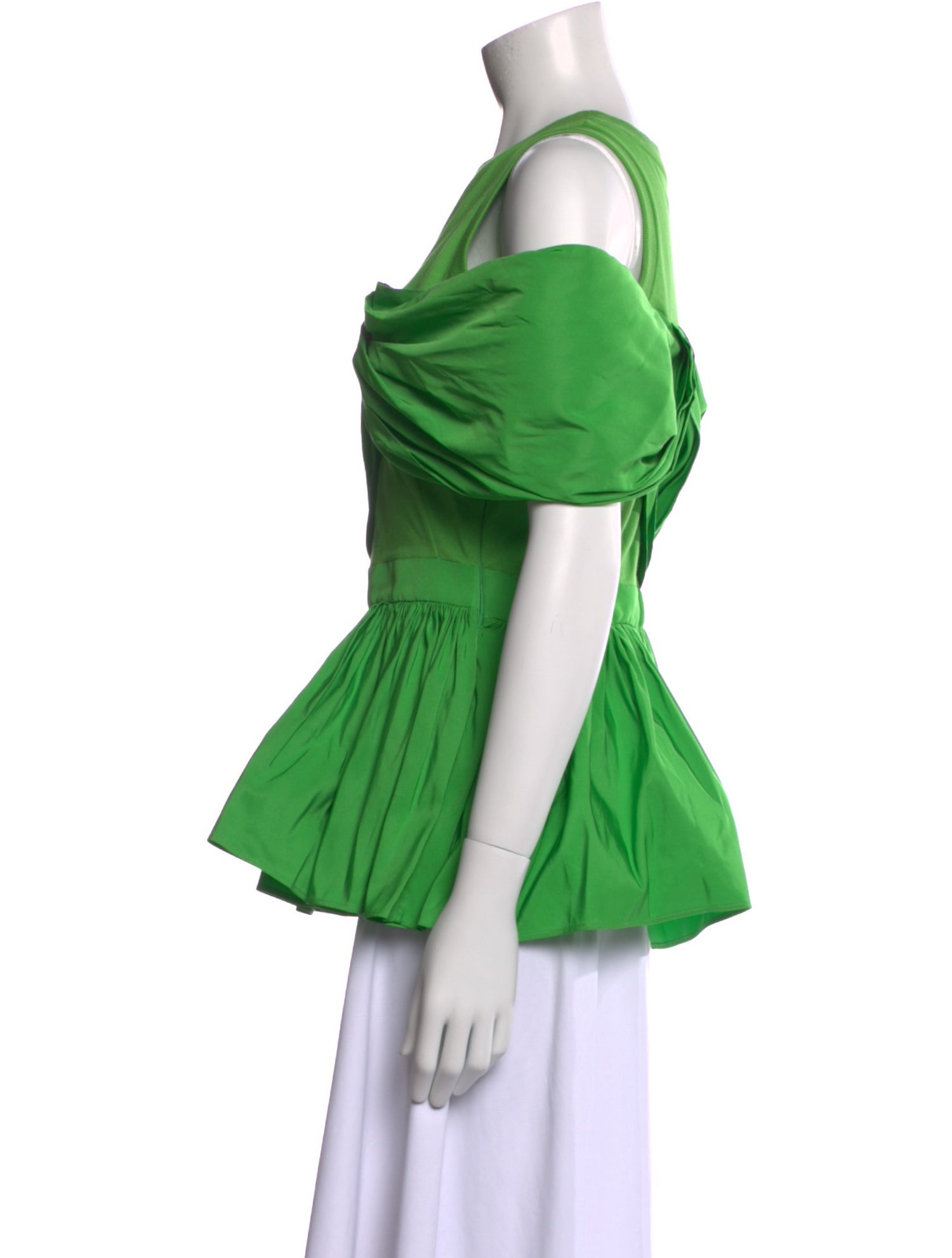 Alexander McQueen Bateau Neckline Short Sleeve Blouse