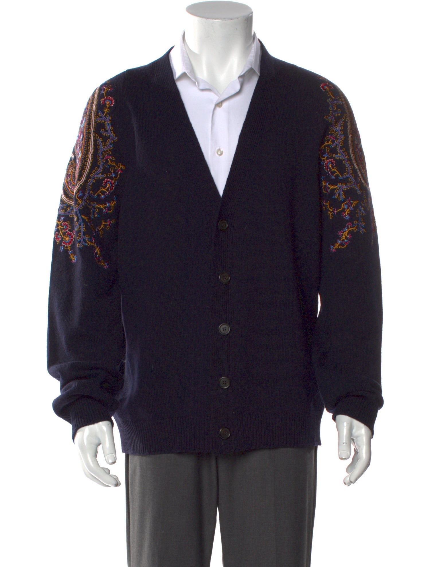 Alexander McQueen Wool Printed Cardigan