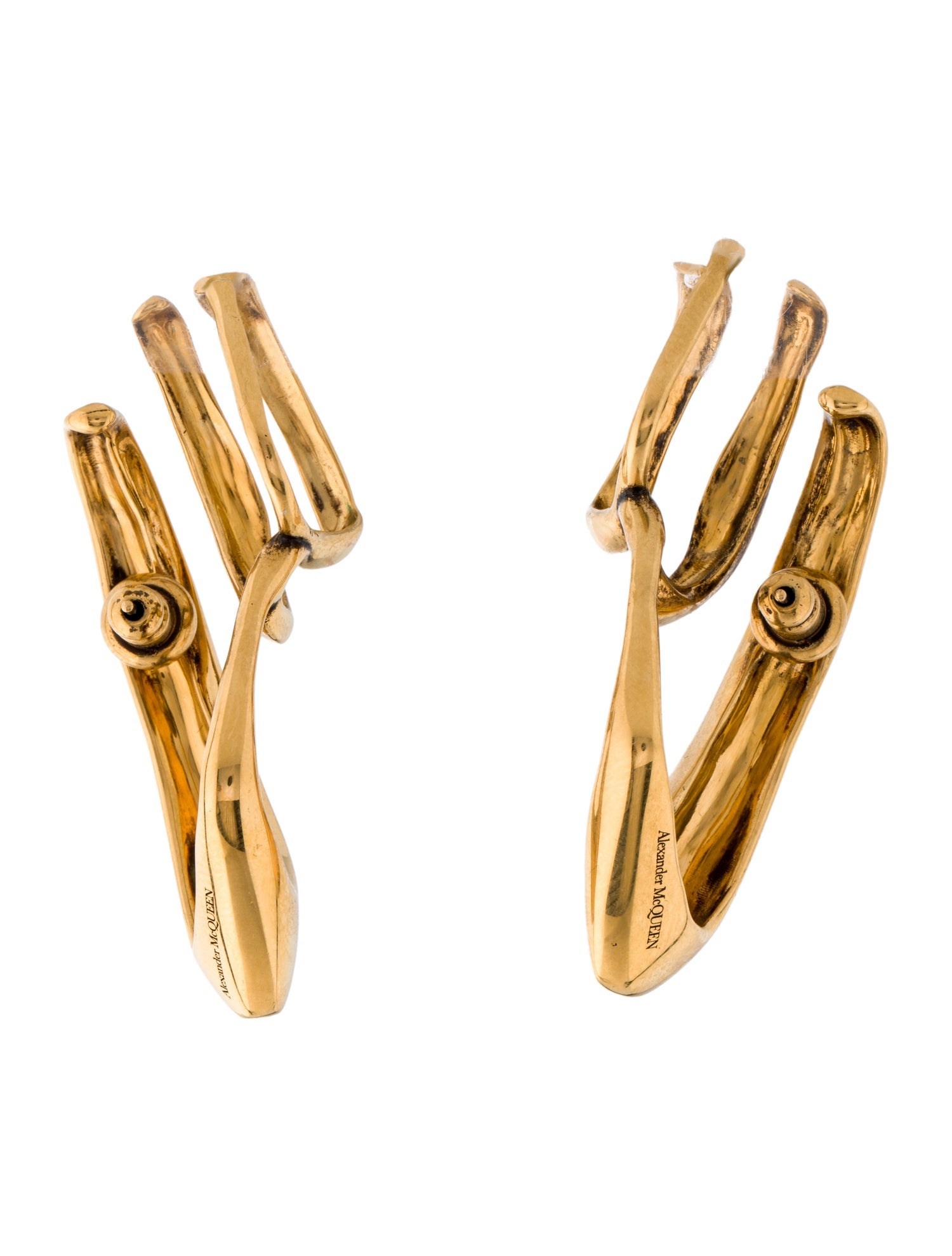 Alexander McQueen Scultered Drop Earrings