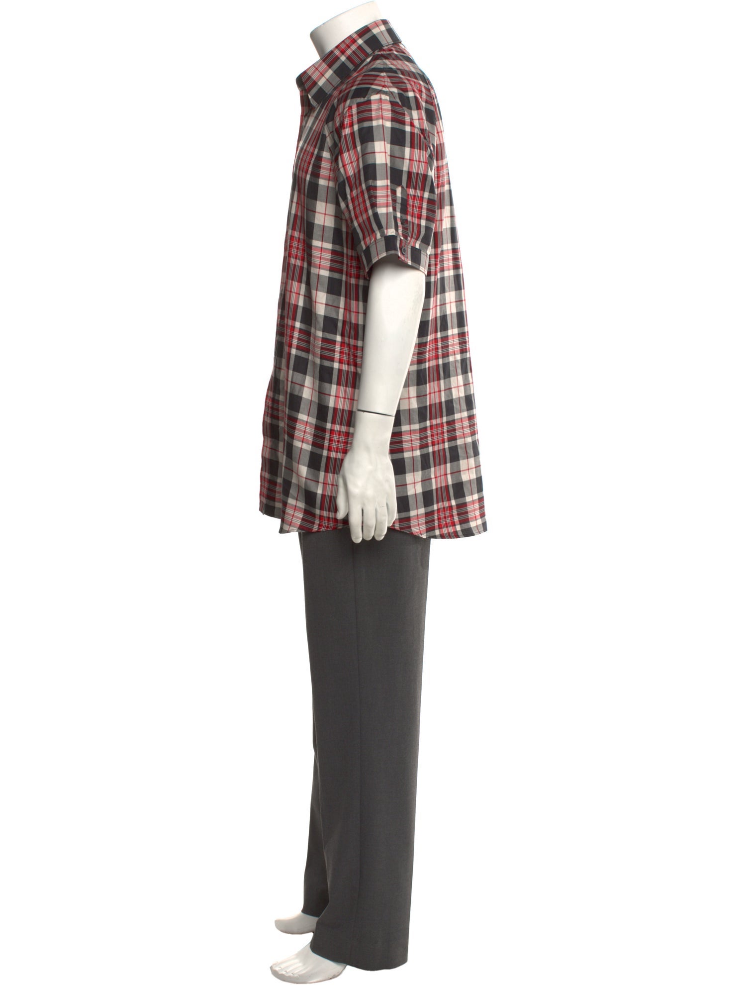 Alexander McQueen Plaid Print Short Sleeve Shirt w/ Tags