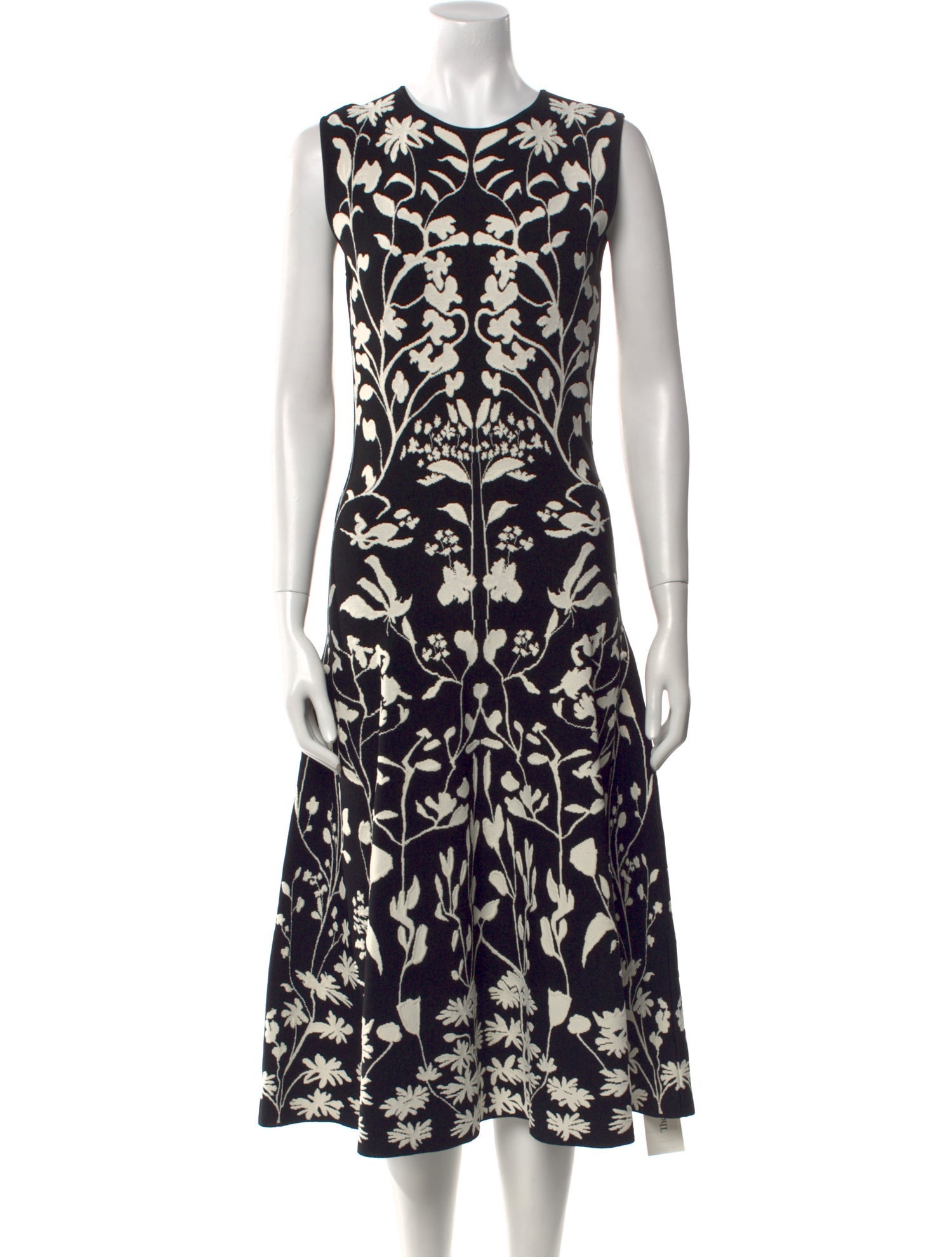 Alexander McQueen Floral Print Midi Length Dress