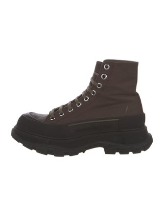 Alexander McQueen Canvas Hiking Boots
