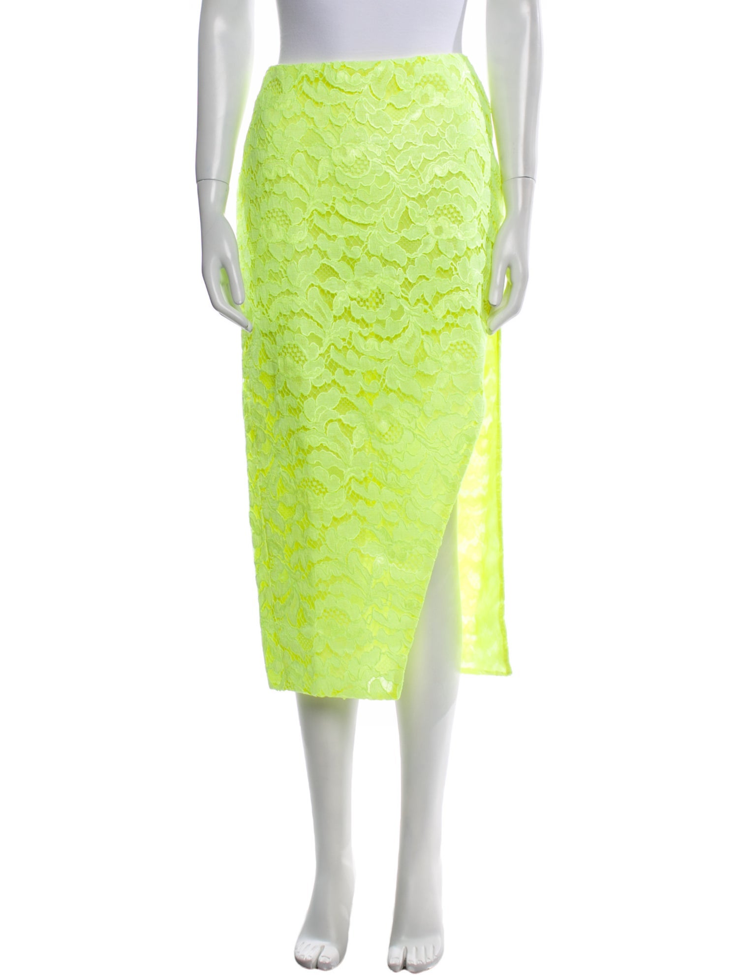 Alexander McQueen Lace Pattern Midi Length Skirt