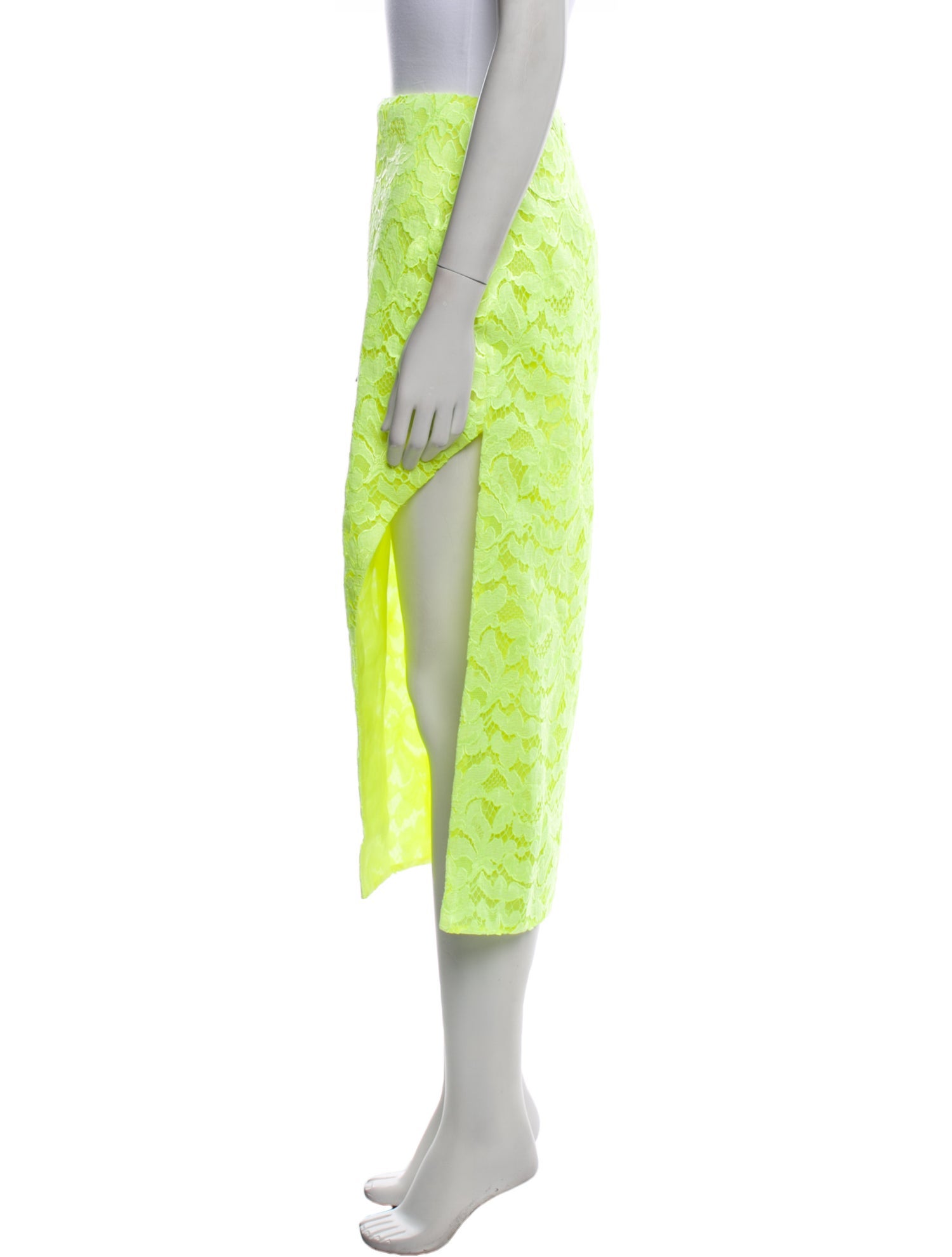 Alexander McQueen Lace Pattern Midi Length Skirt