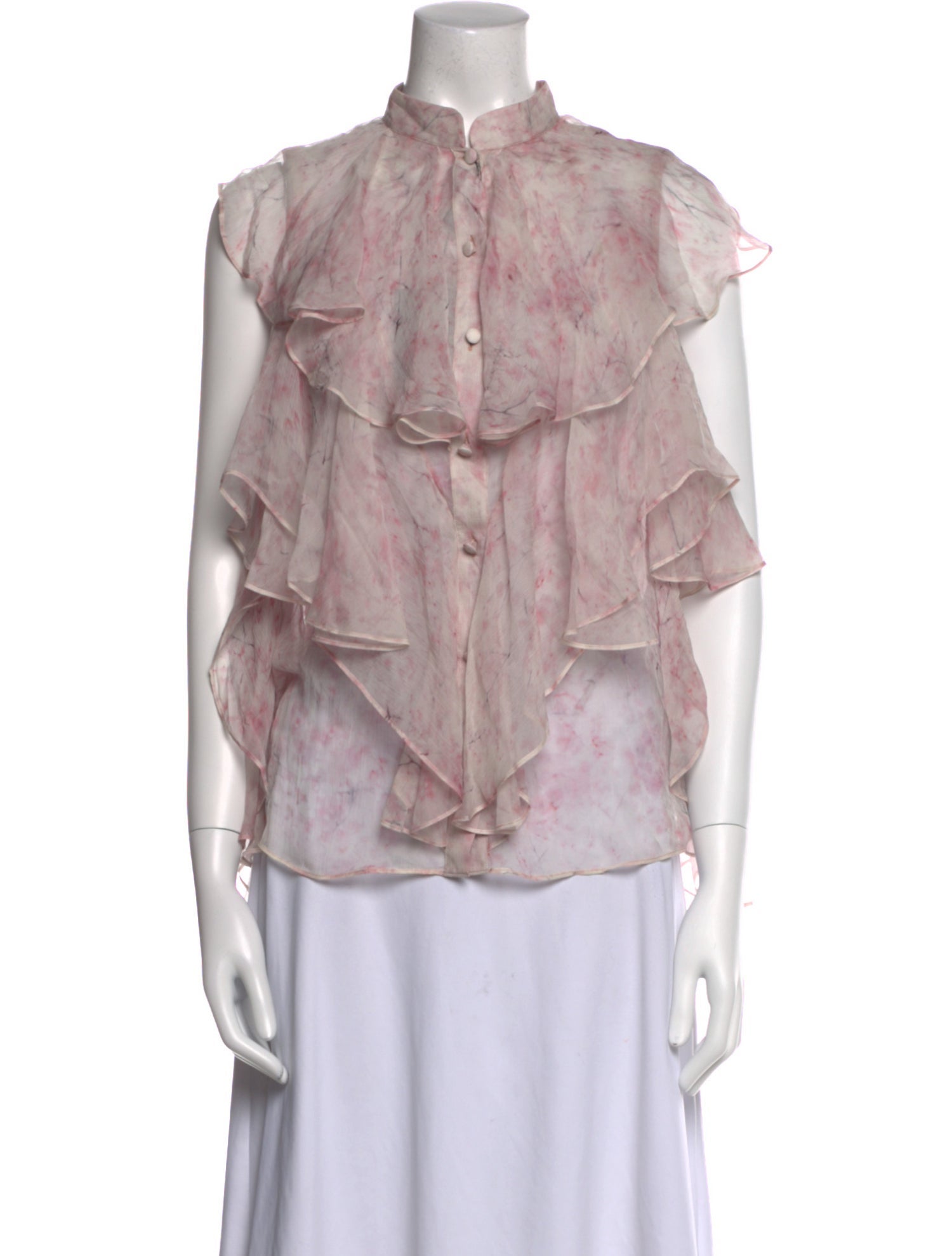 Alexander McQueen Silk Floral Print Blouse w/ Tags