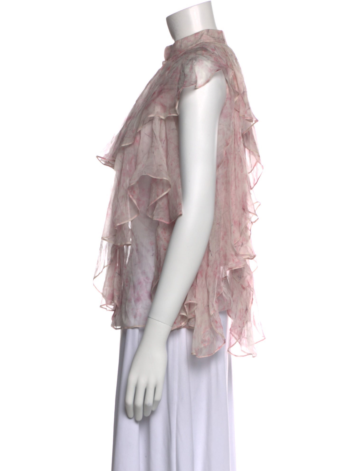 Alexander McQueen Silk Floral Print Blouse w/ Tags