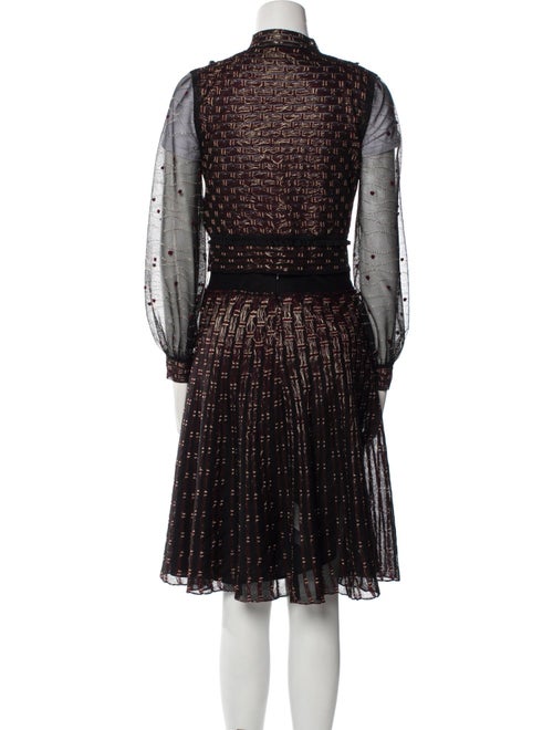 Alexander McQueen Silk Lace Pattern Skirt Set