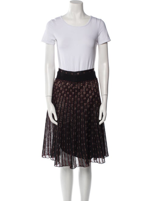 Alexander McQueen Silk Lace Pattern Skirt Set