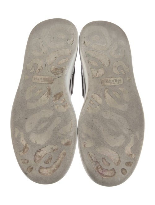 Alexander McQueen Leather Colorblock Pattern Sneakers