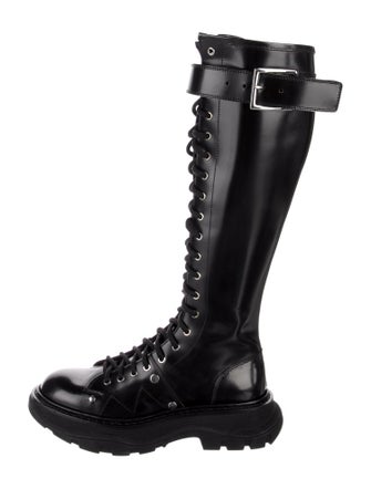 Alexander McQueen Leather Combat Boots