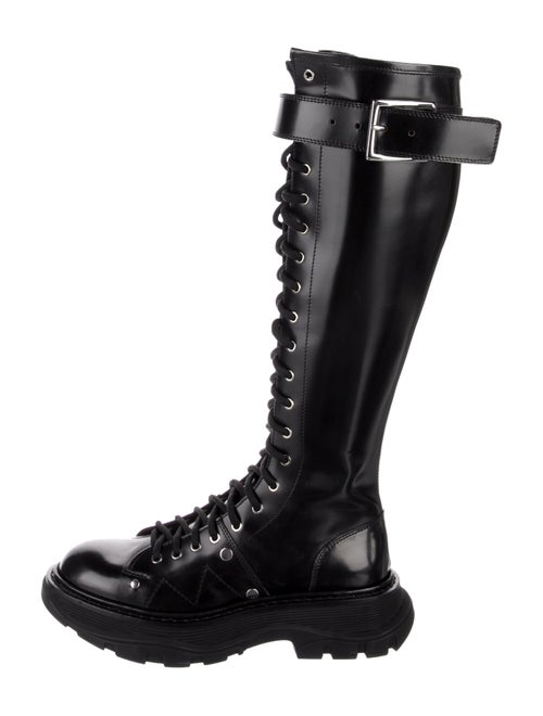Alexander McQueen Leather Combat Boots