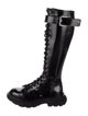 Alexander McQueen Leather Combat Boots