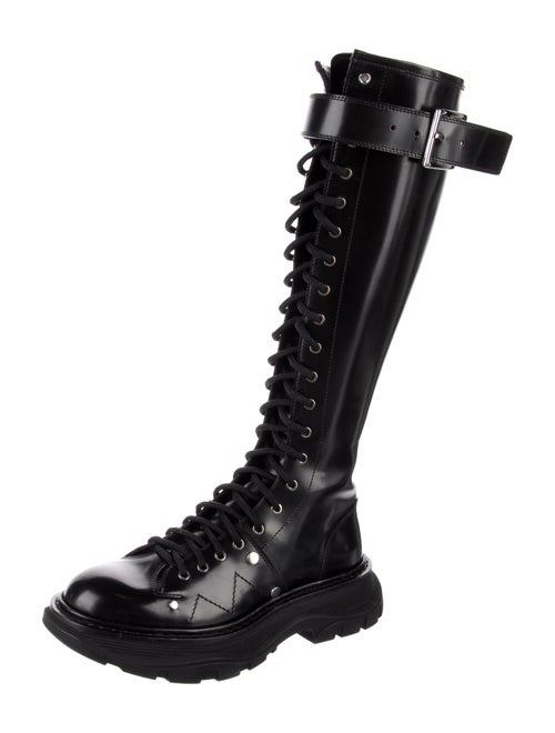 Alexander McQueen Leather Combat Boots