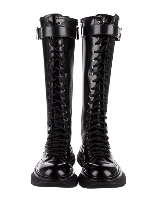 Alexander McQueen Leather Combat Boots