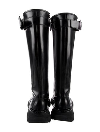 Alexander McQueen Leather Combat Boots