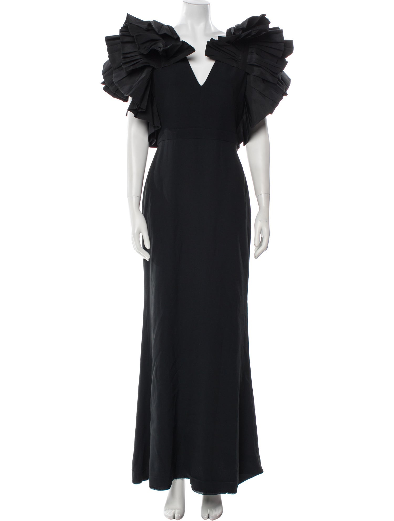 Alexander McQueen V-Neck Long Dress