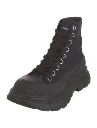 Alexander McQueen Canvas Combat Boots