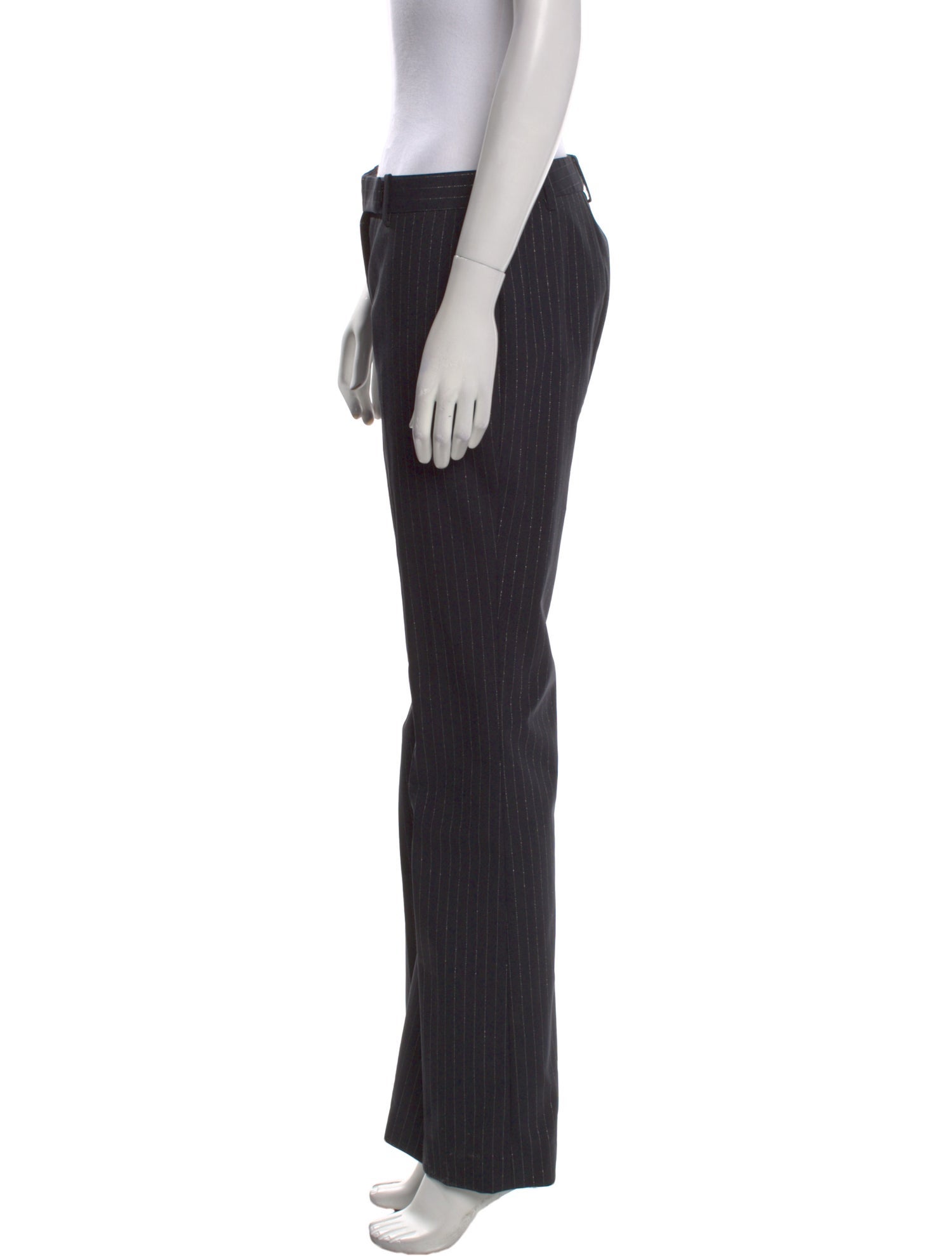 Alexander McQueen Virgin Wool Wide Leg Pants
