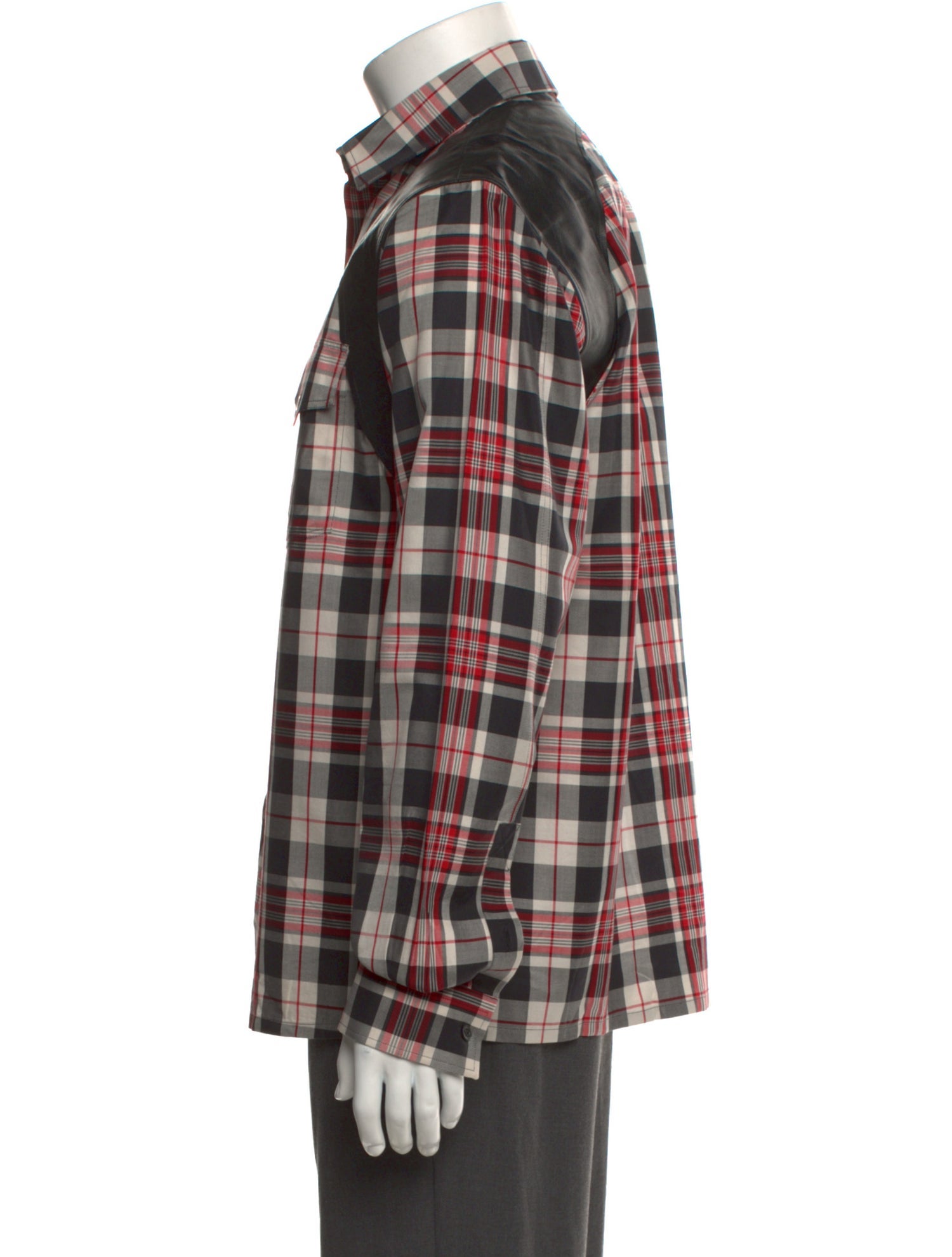Alexander McQueen Plaid Print Long Sleeve Western Shirt