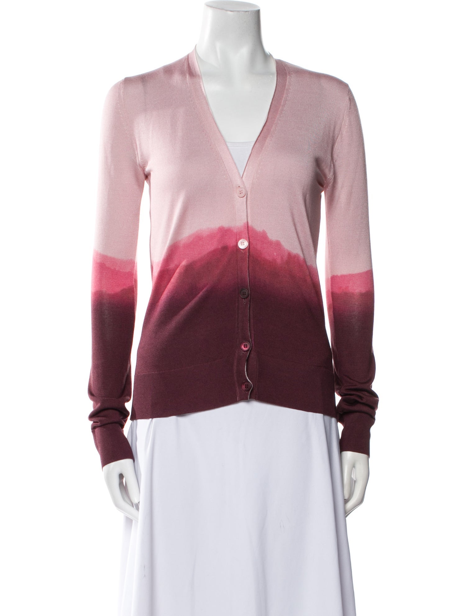 Alexander McQueen Silk Tie-Dye Print Sweater