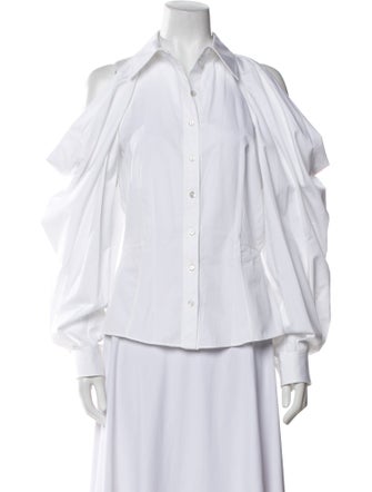 Alexander McQueen Long Sleeve Button-Up Top