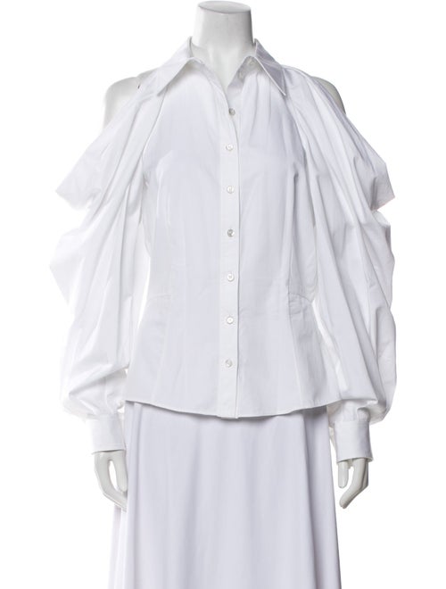 Alexander McQueen Long Sleeve Button-Up Top