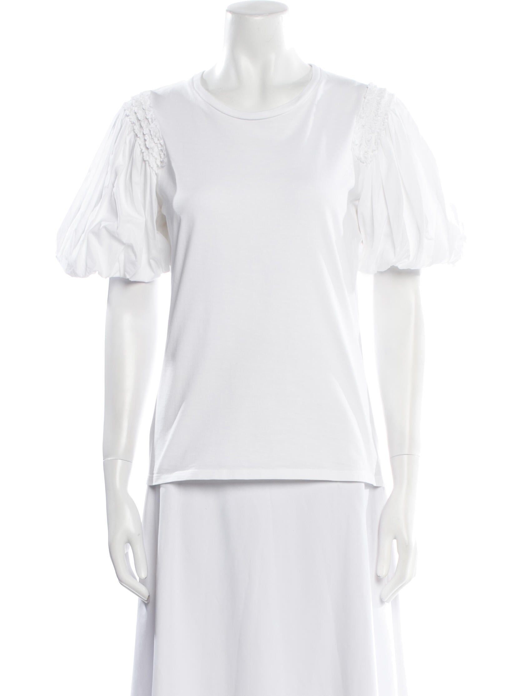 Alexander McQueen Crew Neck Short Sleeve Blouse