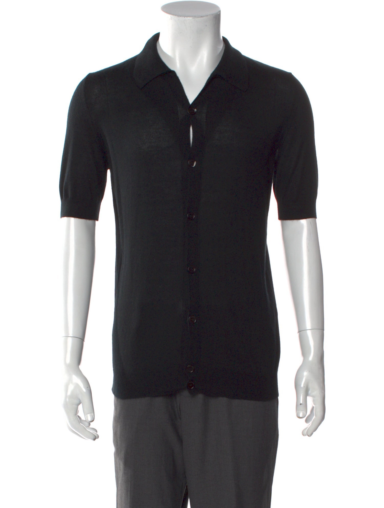 Alexander McQueen Cashmere Collar Polo Sweater