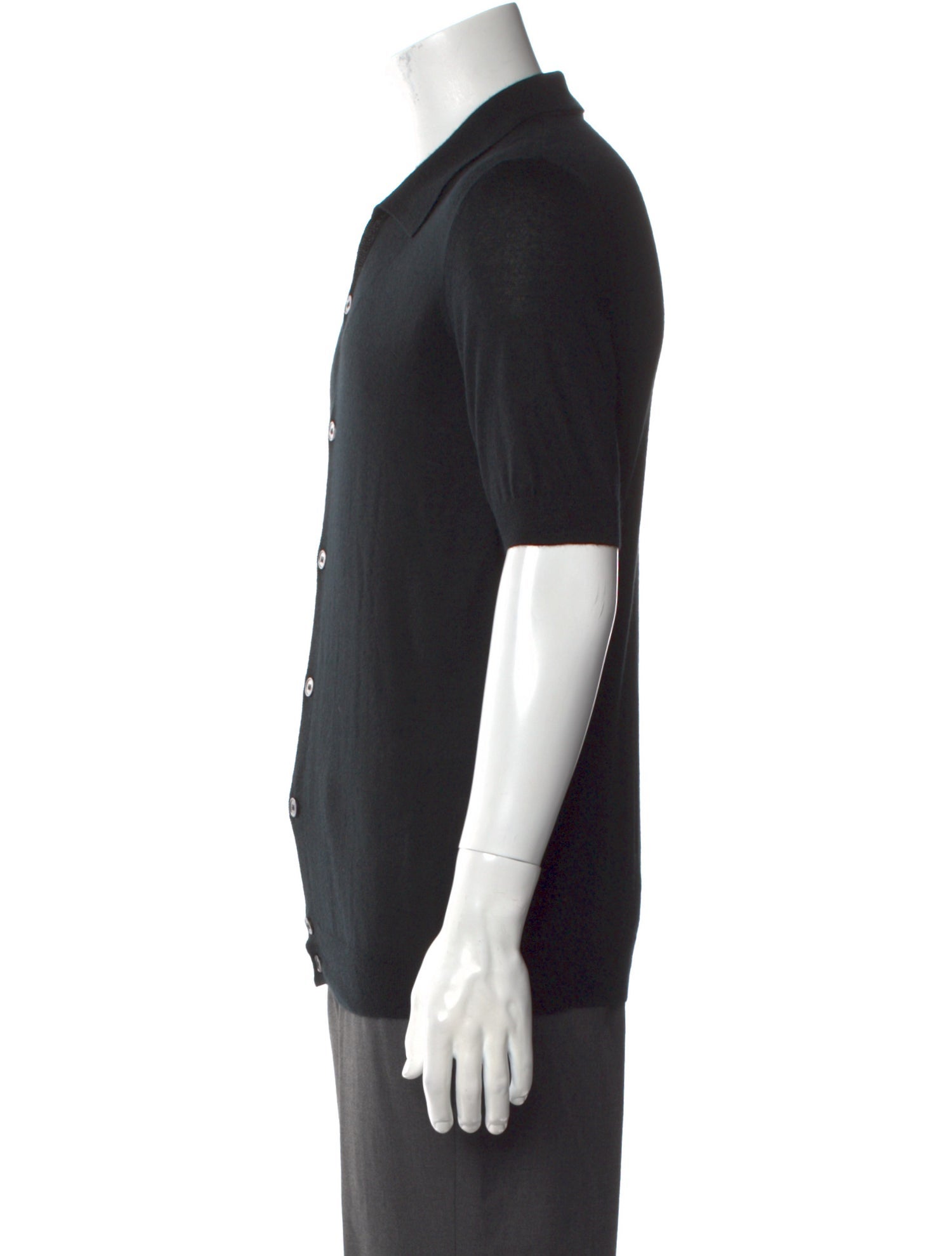 Alexander McQueen Cashmere Collar Polo Sweater