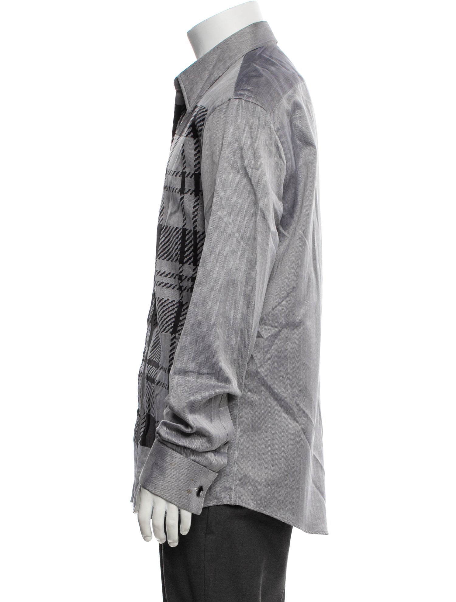 Alexander McQueen Plaid Print Long Sleeve Shirt