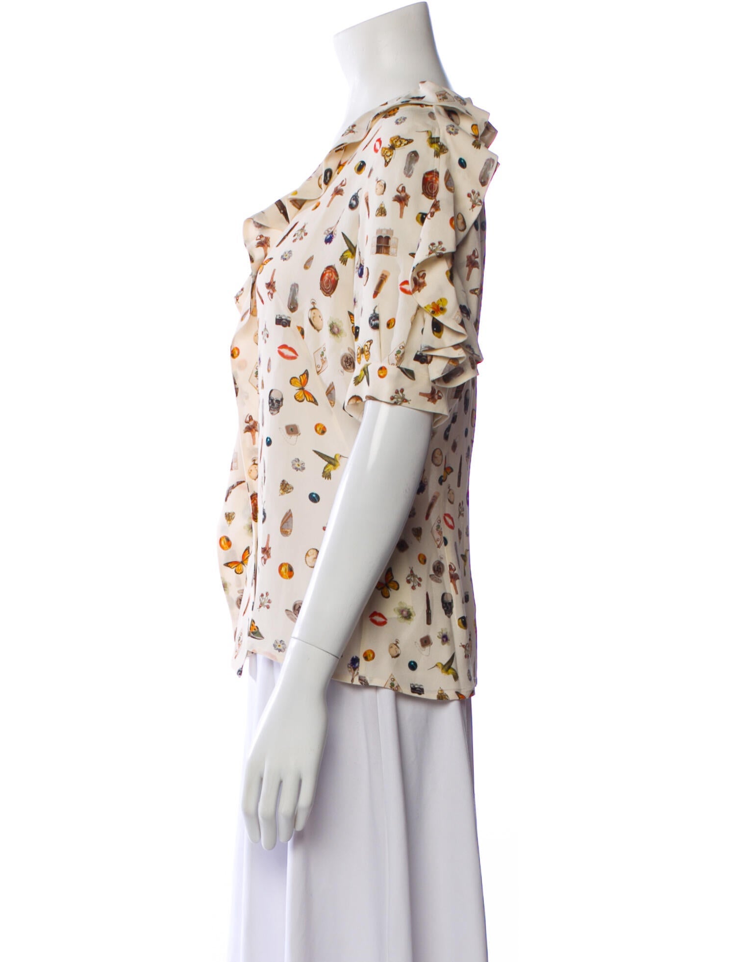 Alexander McQueen Silk Printed Blouse