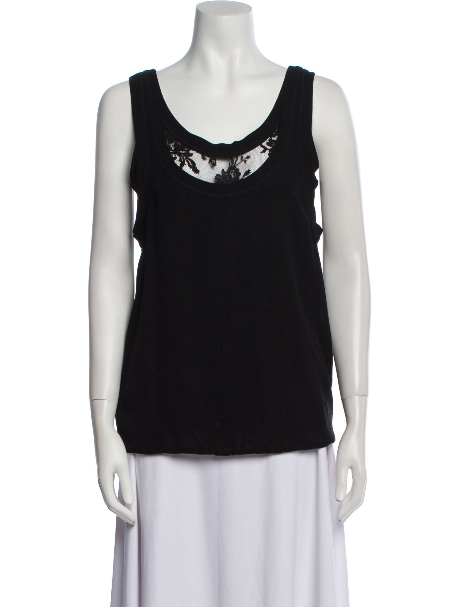 Alexander McQueen Silk Scoop Neck Top