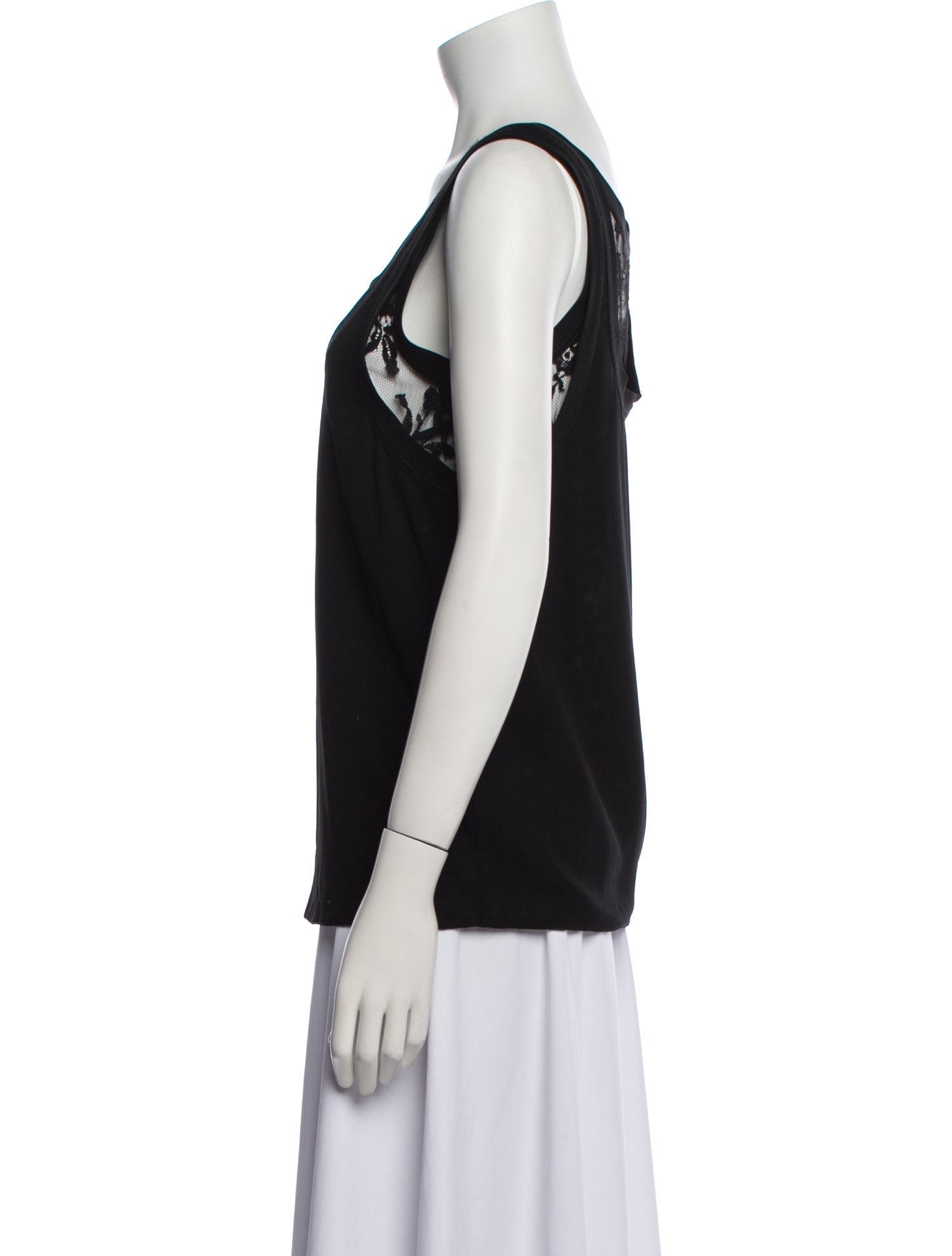 Alexander McQueen Silk Scoop Neck Top