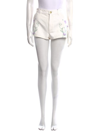 Alexander McQueen Floral Print Mini Shorts