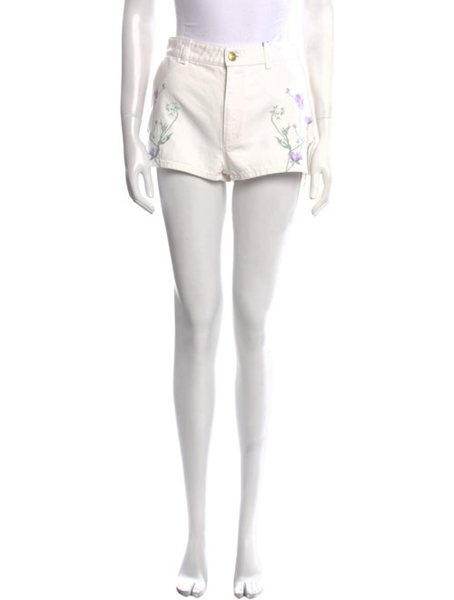 Alexander McQueen Floral Print Mini Shorts