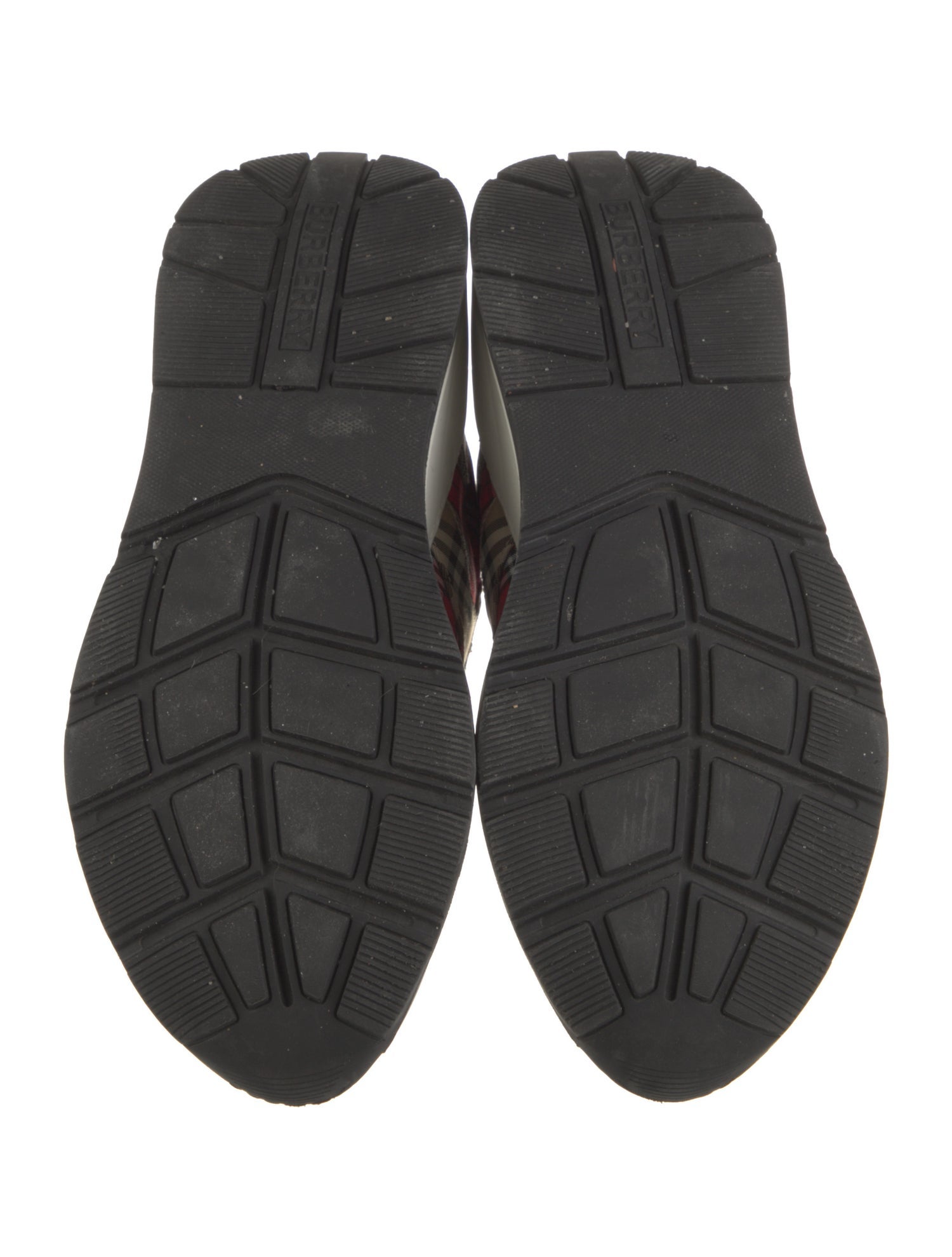 Burberry Canvas Plaid Print Sneakers