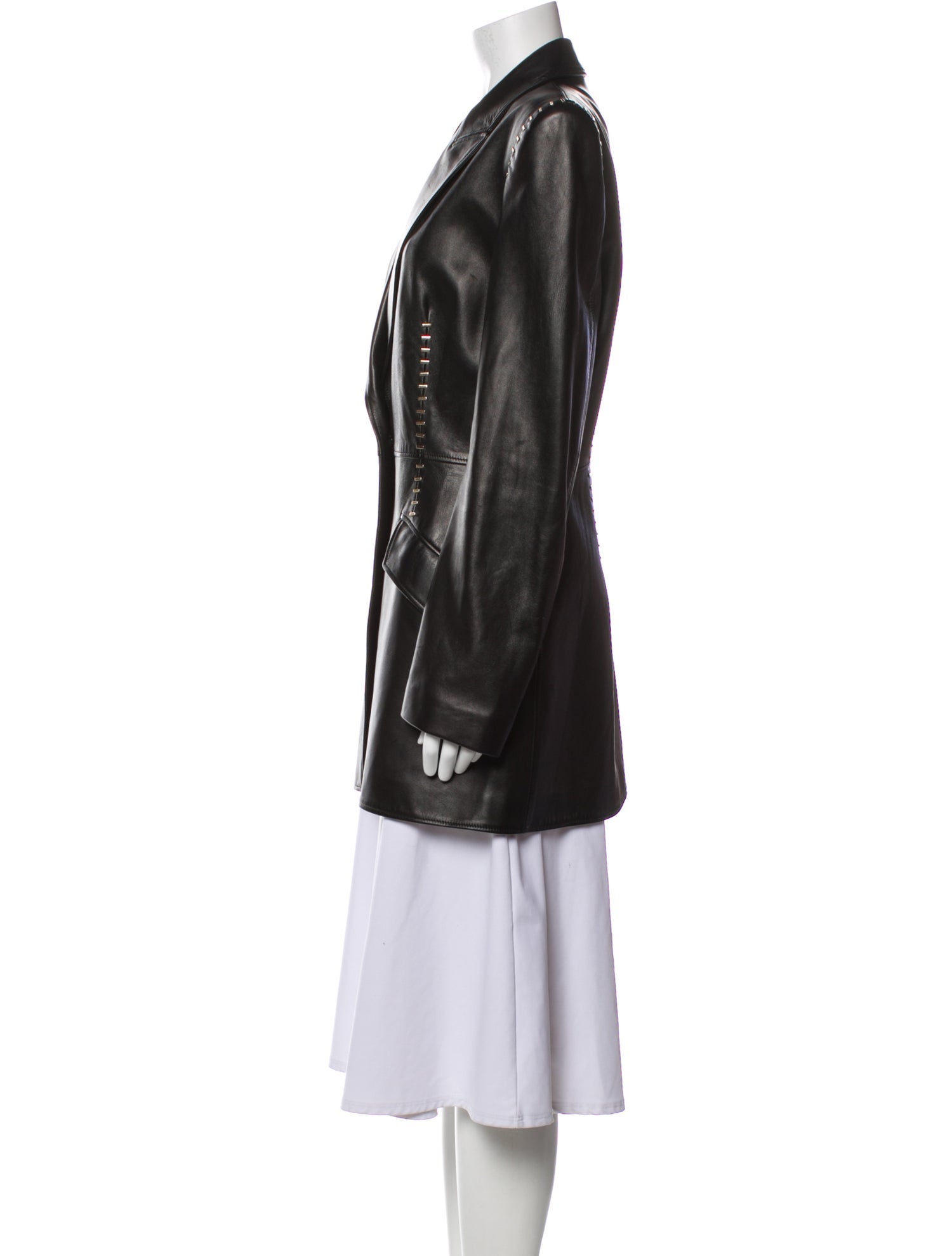 Alexander McQueen Leather Trench Coat