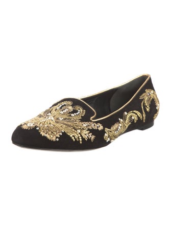 Alexander McQueen Suede Patterned Loafers