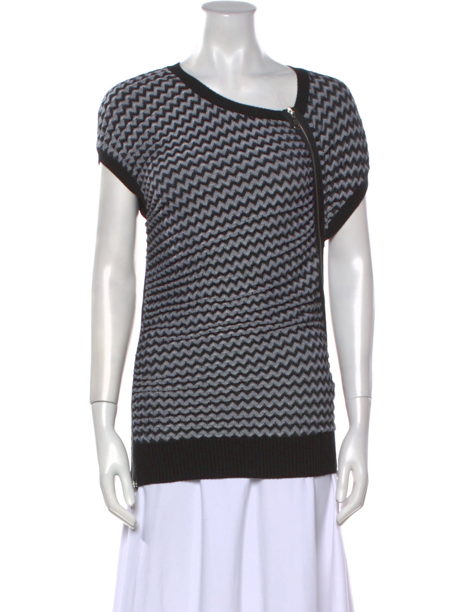 Alexander McQueen Striped Asymmetrical Top