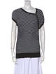 Alexander McQueen Striped Asymmetrical Top
