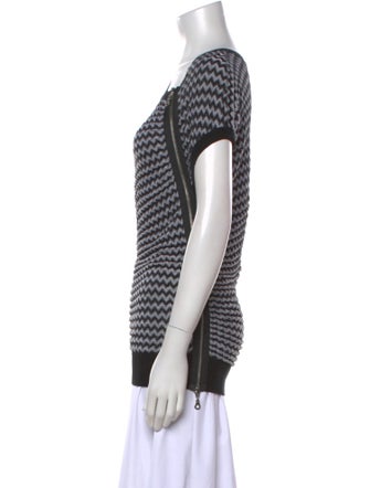 Alexander McQueen Striped Asymmetrical Top