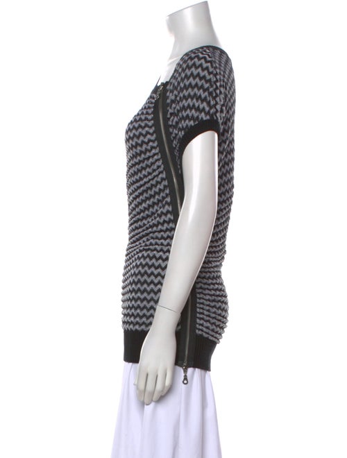 Alexander McQueen Striped Asymmetrical Top