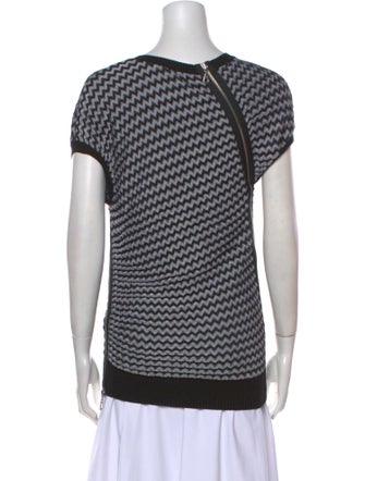 Alexander McQueen Striped Asymmetrical Top